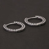 18mm 925 Sterling Silver Micro Inlaid Zircon Hoop Earrings for Men Women Huggie Vintage Hip Hop Ear Jewelry Hypoallergenic