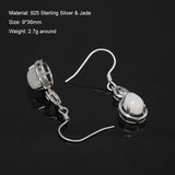 Clearance Sale 925 Sterling Silver Gemstone Earrings for Women Elegant Fashion Rose Gold Plated Topaz Jade Agate Zircon Earrings
