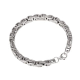 925 Sterling Silver Byzantine Cuban Chain For Men and Women Punk Hip Hop Retro Square Lovers Bracelet