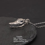 S925 Sterling Silver Punk Pendant for Men and Women Eagle Cheetah Rhino Crocodile Necklace Pendant Vintage Jewelry