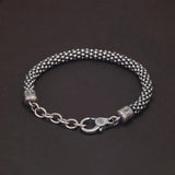 925 Sterling Silver 6mm Corn Chain Necklace for Men Thai Silver Popcorn Bracelet Lobster Clasp Punk Retro Men's Jewelry - GQTORCH Jewelry