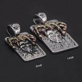 925 Sterling Silver Joker Pendant Necklace for Men Poker Cards Clown Retro Hip Hop Punk Rock Male Jewelry Gift