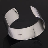 30mm Wide Glossy Bangle Bracelet Real Pure 925 Sterling Silver Exaggerated Open Arm Ring Minimalist Jewelry