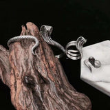 925 Sterling Silver Cobra Snake King Cuff Bangles For Men and Women Exaggerated Cool Punk Jewelry - GQTORCH Jewelry