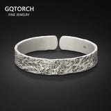 999 Sterling Silver Cuff Bangles For Men and Women 7mm 11mm Wide Viking Armband Handcrafted Antique Jewelry