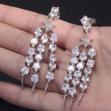 Clearance Sale 925 Sterling Silver Gemstone Earrings for Women Elegant Fashion Rose Gold Plated Topaz Jade Agate Zircon Earrings
