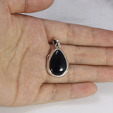 925 Sterling Silver Pendant Openable Inlaid Black Agate Pendant Ladies Vintage Gift Jewelry