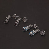 925 Sterling Silver Garnet Topaz Drop Earrings for Women Natural Gemstone Vintage Elegant Fashion Birthday Party Jewelry Gift
