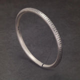 999 Pure Silver Heart Sutra Open Cuff Bracelet Engraved Buddhist Mantra Design Spiritual Healing Amulet Jewelry for Men Women - GQTORCH Jewelry