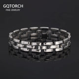 Retro 925 Sterling Silver 10mm Wide Watch Chain Bracelet for Men Punk Hip Hop Boutique Jewelry