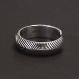 925 Sterling Silver Retro Eight Awn Star Ring for Men and Women Punk Geometric Wedding Band Fashion Vintage Jewelry