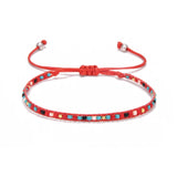 Handmade Bohemian Seed Beads Bracelet Hand Rope Ethnic Style Colorful Adjustable Miyuki Fashion Jewelry for Women Men