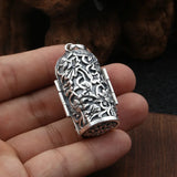 Real Pure 925 Sterling Silver Women and Men Jewelry Floating Lockets Openable Pendants Talisman Amulet Vintage Buddha Pendant