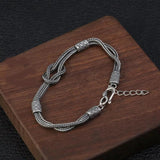 Braided Knot Bracelet Handmade Viking Jewelry Real Pure 925 Sterling Silver For Men and Women - GQTORCH Jewelry