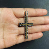 925 Silver Jewelry Certified Original Jesus Cross Pendant Necklace with Gold Carved Forever Eternity Reignitions Amulet Jewelry