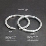Vintage Real Solid 925 Sterling Silver Fish Cuff Bangles For Women And Men Twisted Type Armband Man Fashion Jewelry - GQTORCH Jewelry