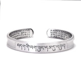 3pcs/set 999 Pure Silver Tibetan Buddhist Sanskrit Six Word Mantra Bangle Fish Charm Braided Rope Colorful Knot Stacked Bracelet
