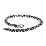 4mm Real Viking 925 Sterling Silver Handmade Braided Chain Bracelets for Men and Women Retro Punk Style - GQTORCH Jewelry