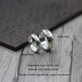 925 Sterling Silver Six Words Om Mani Padme Hum Rings For Couple Lovers Tibetan Shurangama Mantra Rings Buddhism Jewelry