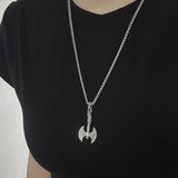 925 Sterling Silver Viking Double Axe Pendant Necklace for Men Norse Celtic Knot Vintage Scandinavian Warrior Jewelry Gift