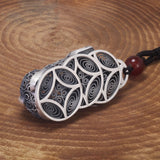 999 Pure Silver Large Pixiu Coin Lucky Pendant Necklace for Men Good Wealth Vintage Feng Shui Protection Jewelry Gift