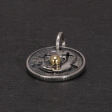 Genuine 925 Sterling Silver Vintage Clown Coins Men's and Women's Pendants Necklace Sweater Chain Jewelry