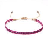 3pcs/set 925 Sterling Silver Stack Bracelet for Men Women Pink White Braided Cotton Rope Multilayered Handmade Fashion Jewelry
