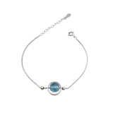 Natural Stone Ball Charm 925 Sterling Silver Box Chain Bracelets For Women Simple Minimalism Multi Color Real Crystal Bracelet - GQTORCH Jewelry