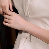 Pure 925 Sterling Silver Women Bracelet Snake Bone Chain Push Pull Bracelet Simple Fashion Wedding Accessories Luxury Jewelry - GQTORCH Jewelry