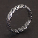 925 Sterling Silver Viking Braided Twisted Rope Ring For Man Women Vintage Silver Adjustable Fine Jewelry