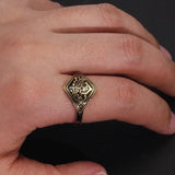 Game Dark Souls Series Ring of Favor Real 925 Sterling Silver with Retro Gold Plated for Men Women Fans Cosplay Jewelry - GQTORCH Jewelry