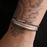 3pcs/set 999 Pure Silver Buddha Heart Sutra Open Bangle Fish Charm Bracelet Tibetan Knot Braided Rope Stack Ethnic Hand Jewelry