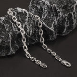 4mm 925 Sterling Silver Diamond-Cut Paperclip Chain Bracelet for Men Cable Link Chain Simple Hiphop Fashion Party Jewelry