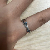 Cross Shaped Sterling Silver 925 Keep Smile Braided Women's Ring Open High Jewelry