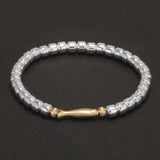 5mm 999 Pure Silver Beaded Fish Charm Bracelet for Women Fashion Wedding Party Jewelry Christmas Gift