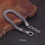 925 Sterling Silver 6mm Corn Chain Necklace for Men Thai Silver Popcorn Bracelet Lobster Clasp Punk Retro Men's Jewelry