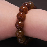 6-20mm Natural Dragon Scale Agate Beaded Bracelet for Men Women Genuine Stone Beads Wristband Vintage Fine Jewelry