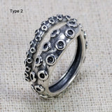 s925 Sterling Silver Octopus Ring for Men and Women Thai Silver Wholesale Jewelry for Lovers