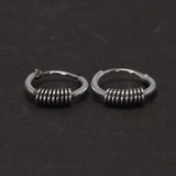 10mm Ear Bone Earrings 925 Sterling Silver Hoop Earrings For Women Ear Buckle Small Earlobe Earrings Mens Retro Punk Jewelry