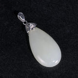 Natural Gemstone Jade Lucky Pendant Real Pure 925 Sterling Silver For Women Antique Retro Women Accessories 107