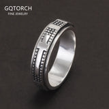 925 Sterling Silver Cross Anxiety Ring for Men Women Anti Stress Spinner Rings Vintage Fashion Christian Amulet Jewelry