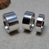 Real 925 Sterling Silver Rings for Men Women Couple of Lovers Rings Simple Plain Comfortable Fits Wedding Band