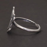 925 Sterling Silver Vintage Butterfly Ring for Women Fashion Finger Ring Ethnic Style Birthday Party Jewelry Gift