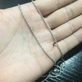 Vintage 925 Sterling Silver Necklace Chain For Women And Men Hemp Rope Braided Type Fine Jewelry - GQTORCH Jewelry
