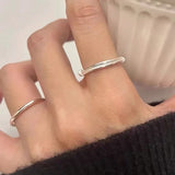 Authentic Sterling Silver 999 Minimalist Ring for Men and Women Personalized Sliding Adjustable Ring for Couples Fine Jewelry