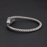 Genuine 925 Sterling Silver Vintage Handmade Twisted Woven Bangle Bracelet for Men and Women Fine Jewelry