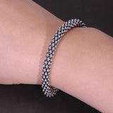 925 Sterling Silver 6mm Corn Chain Necklace for Men Thai Silver Popcorn Bracelet Lobster Clasp Punk Retro Men's Jewelry - GQTORCH Jewelry