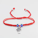 Hand Braided Lucky Red String Charm Bracelet Women Men Blue Evil Eye Round Beads Bracelet NAZAR BONCUK Friendship Jewelry - GQTORCH Jewelry