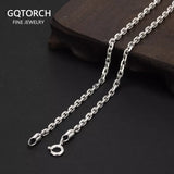 3mm Hook Lock O-Ring Chain Fashion Personality S925 Sterling Silver Single Cross Necklace Sweater Men and Women Jewelry