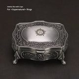 Vintage Alloy Jewelry Box Casket and Heart Shaped 9*7*4.5cm 6*6*3cm For Rings Pendants Necklace Gift Boxes